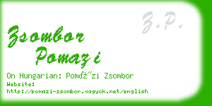 zsombor pomazi business card